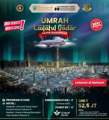 Harga Paket Promo Umroh Itikaf Lailatul Qadar Akhir Ramadhan Termurah Di Batununggal