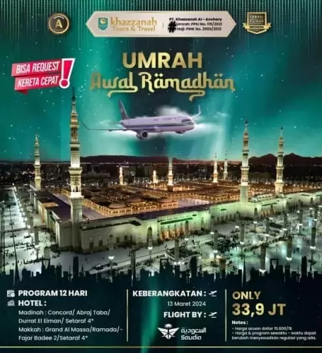 Harga Paket Promo Umroh Nuzulul Tengah Ramadhan Termurah Di Bandung Barat